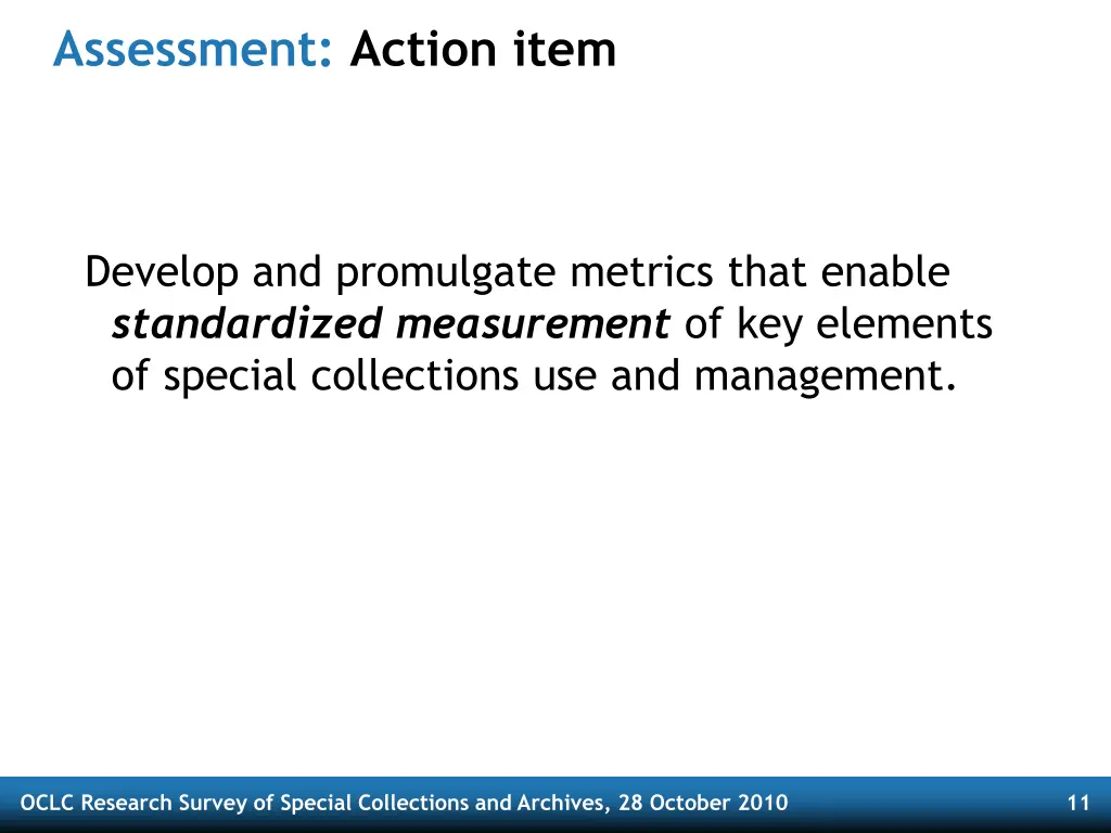 assessment action item