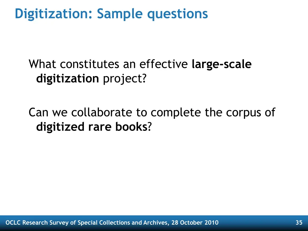 digitization sample questions