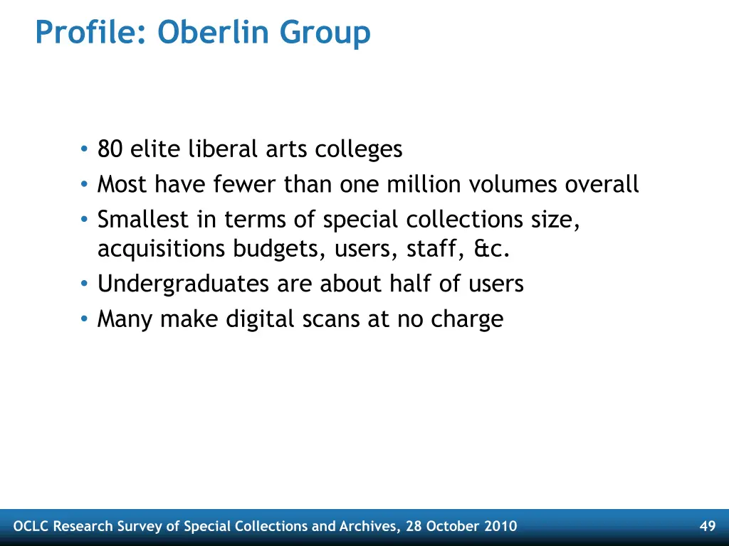 profile oberlin group