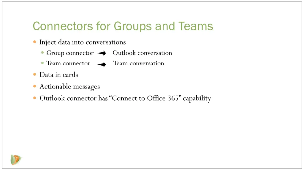 connectors for groups and teams