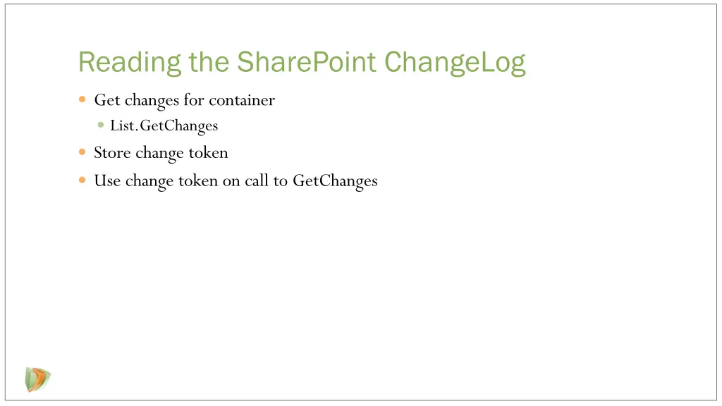 reading the sharepoint changelog