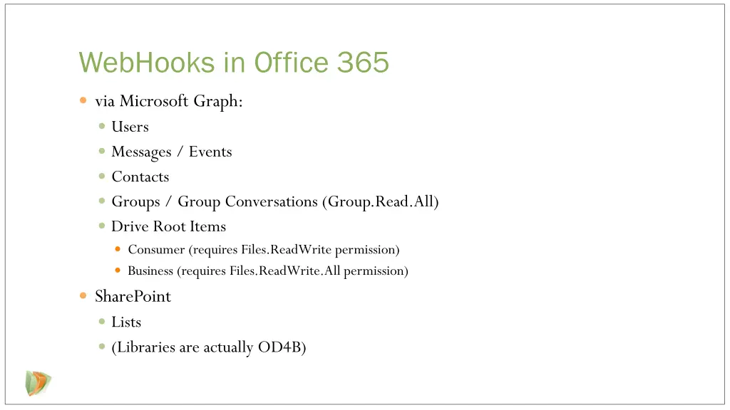webhooks in office 365