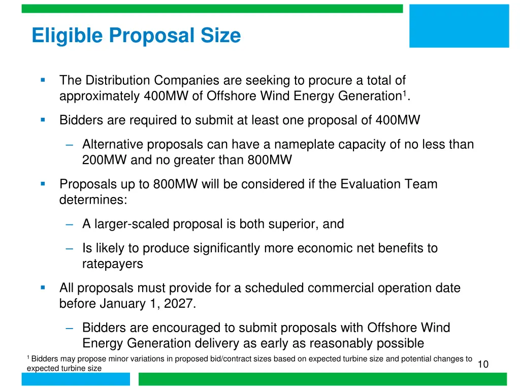 eligible proposal size
