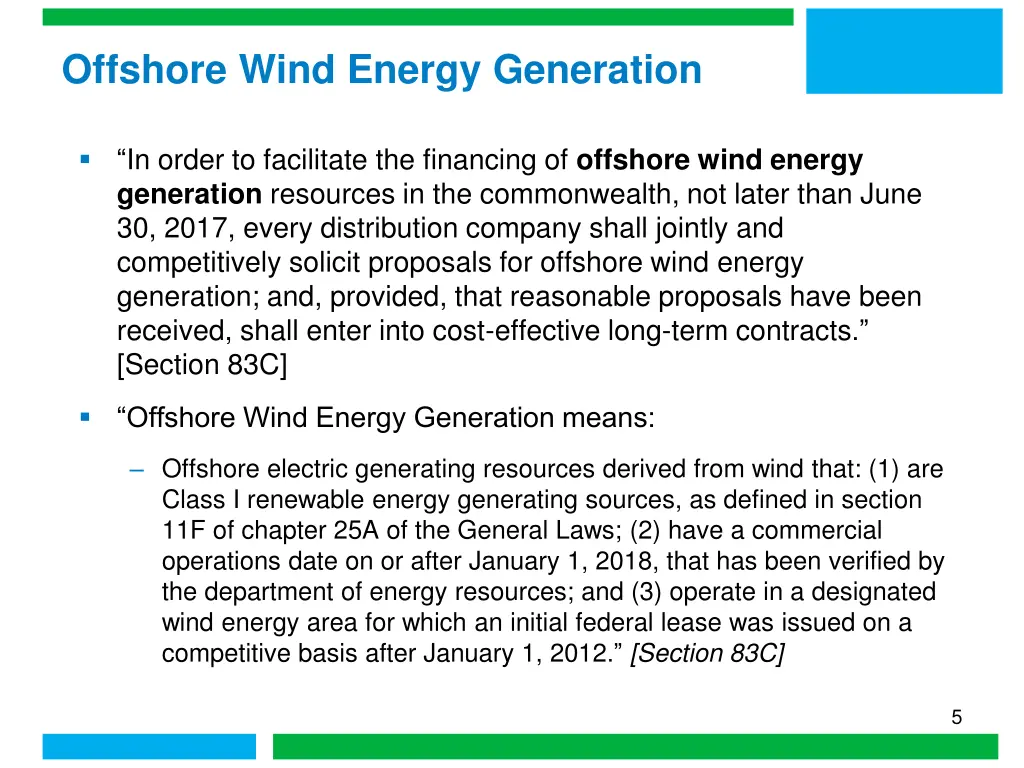 offshore wind energy generation