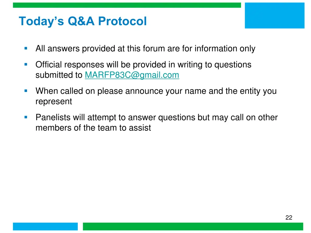today s q a protocol