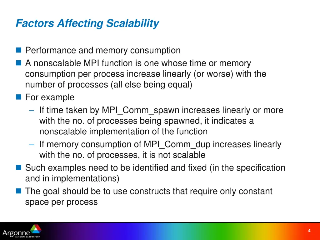 factors affecting scalability