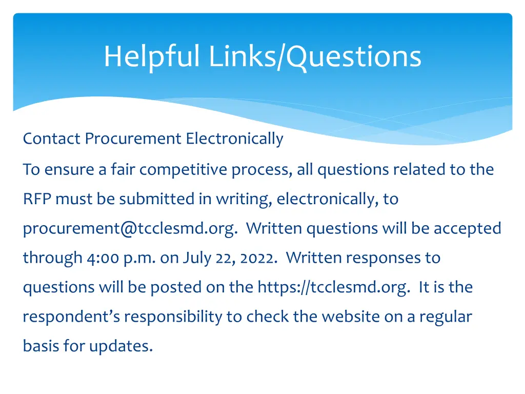 helpful links questions