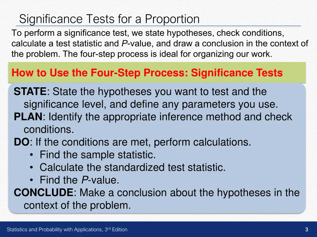 significance tests for a proportion to perform