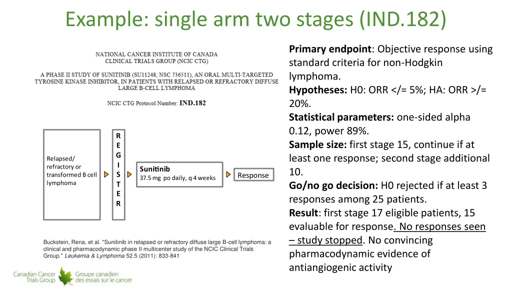 example single arm two stages ind 182