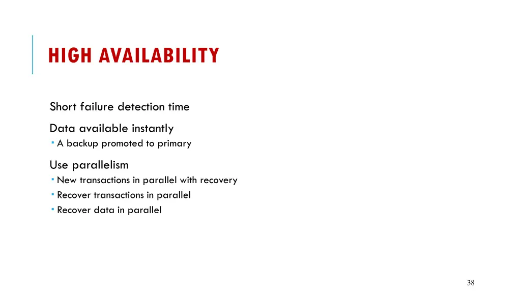 high availability