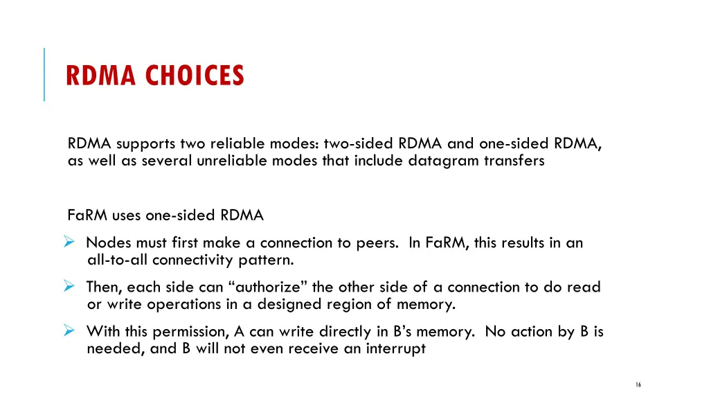 rdma choices