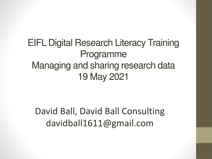 eifl digital research literacy training programme