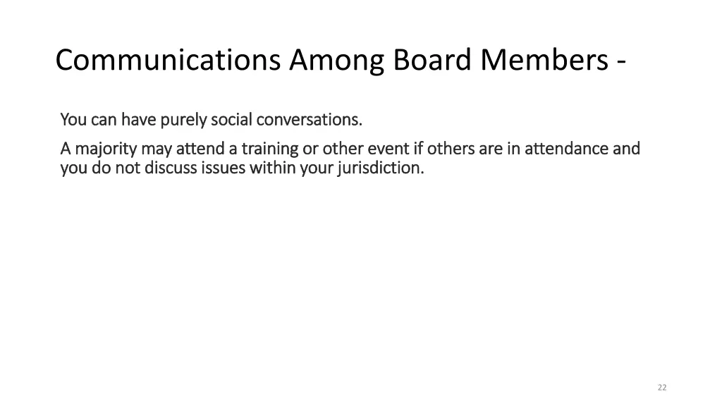 communications among board members