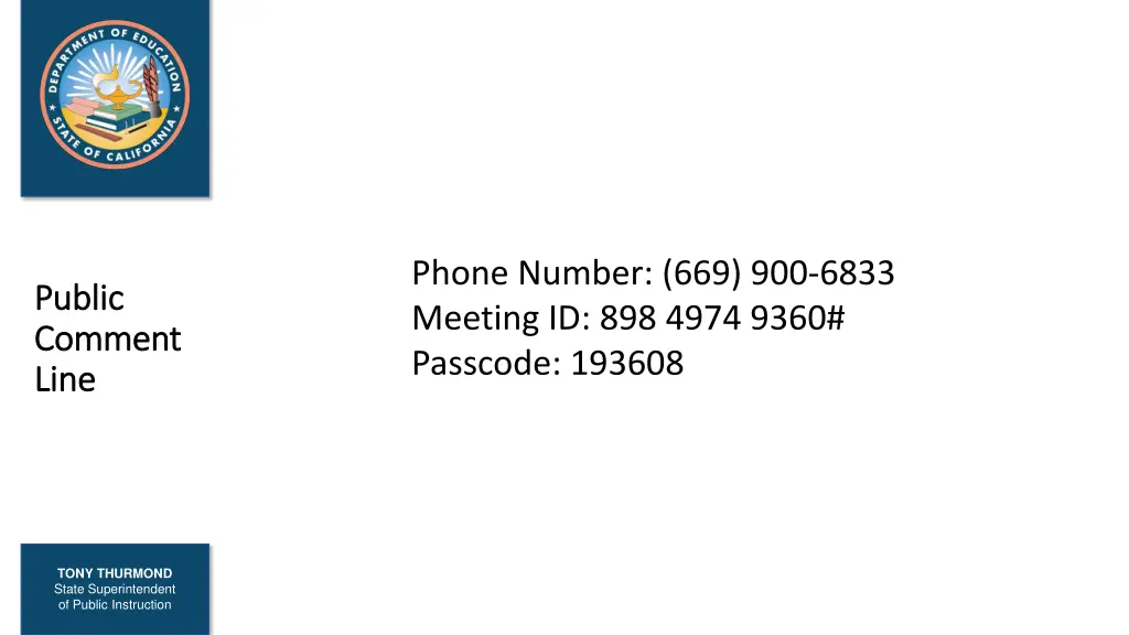 phone number 669 900 6833 meeting id 898 4974
