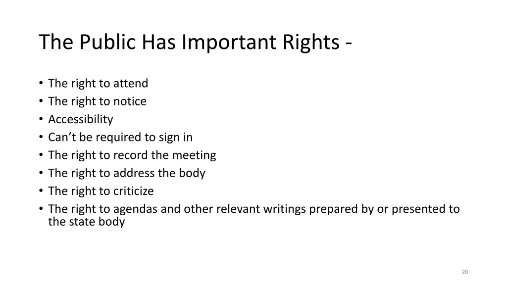 the public has important rights