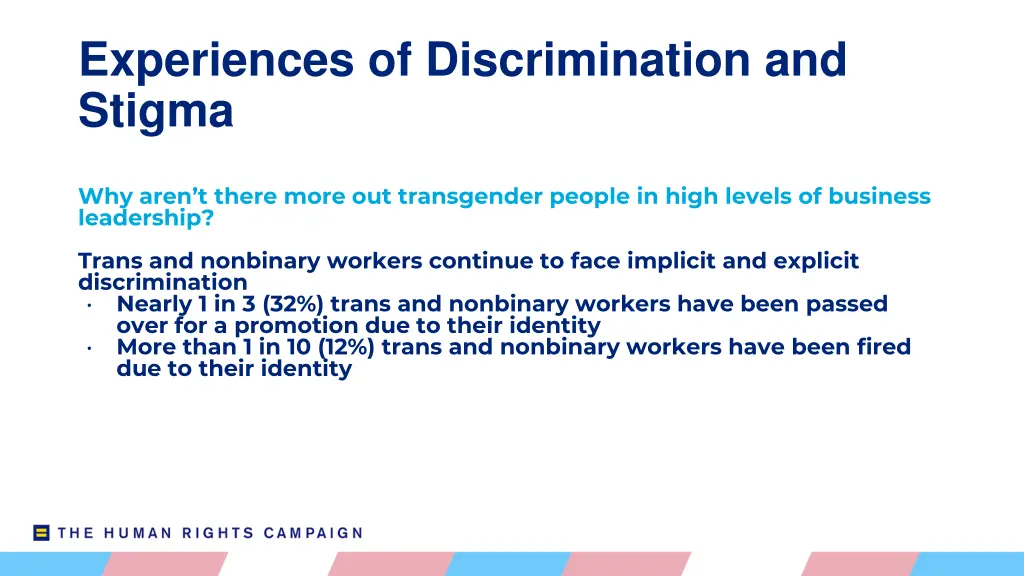 experiences of discrimination and stigma 1