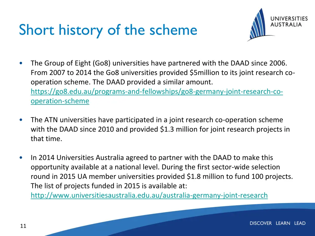 short history of the scheme