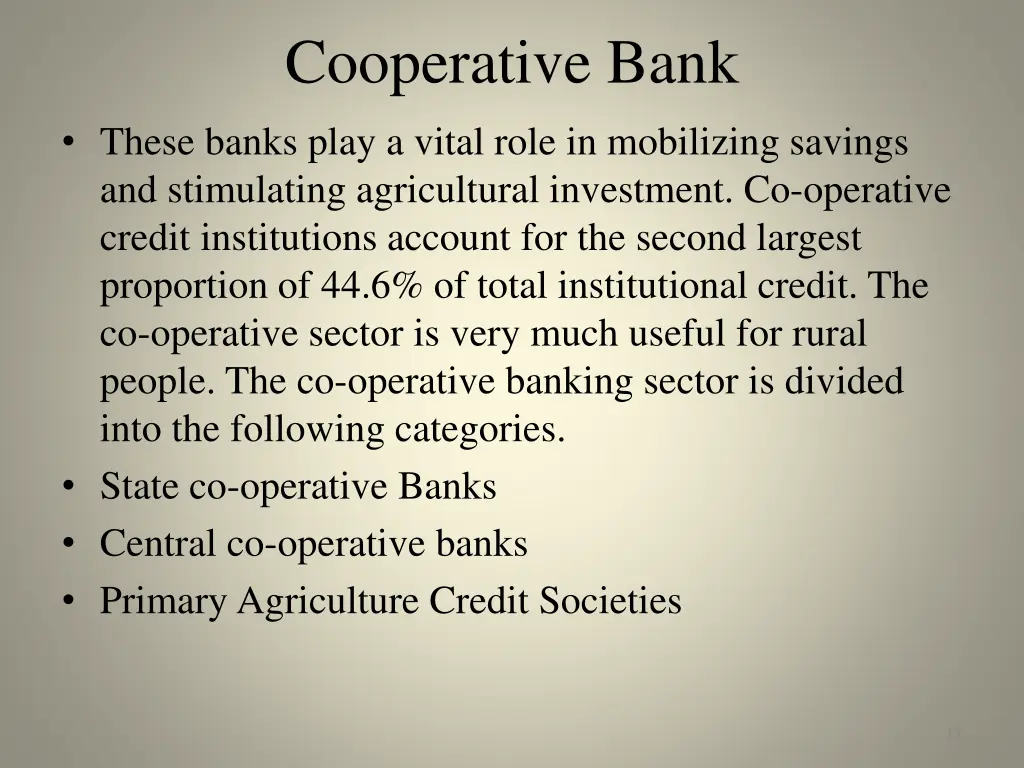 cooperative bank