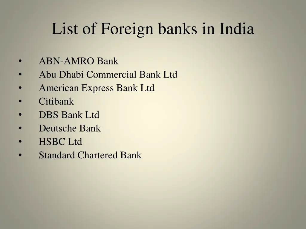 list of foreign banks in india