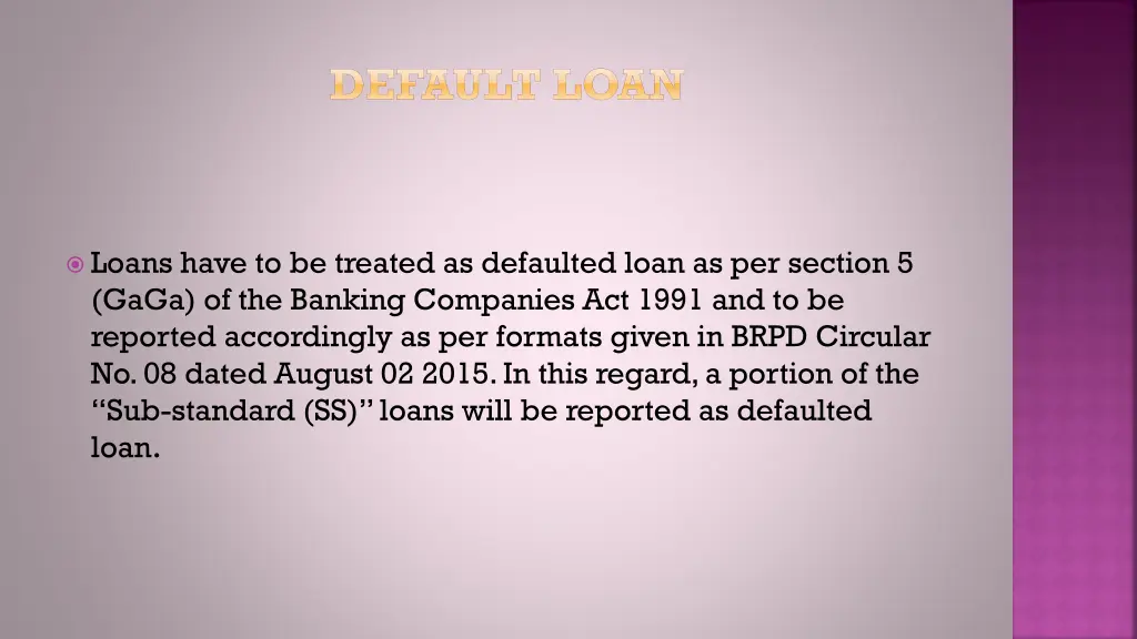 default loan