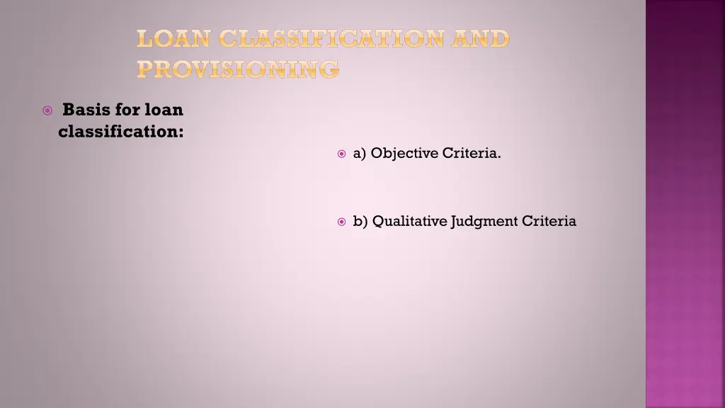 loan classification and provisioning 11