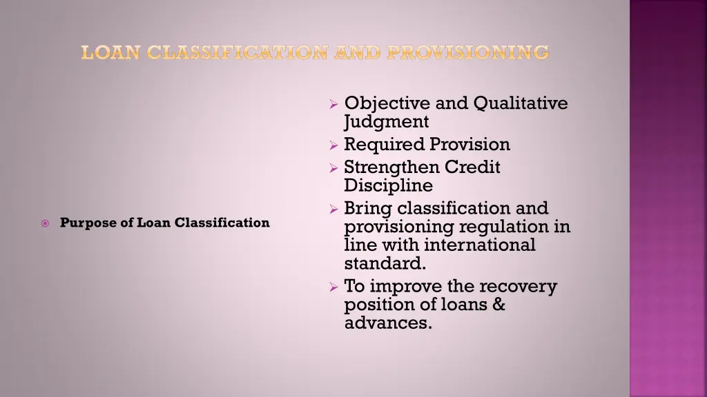 loan classification and provisioning 3