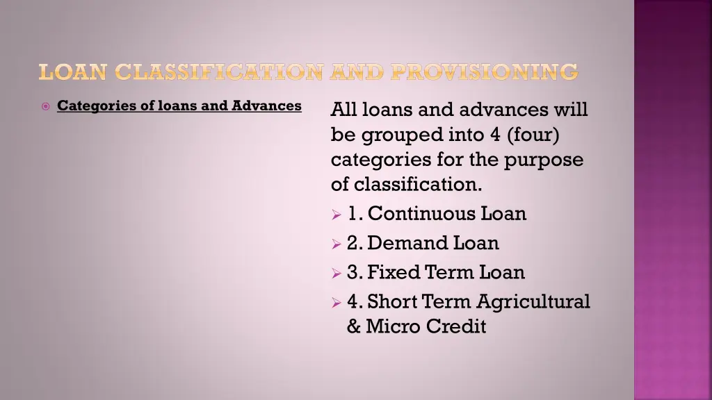 loan classification and provisioning 4