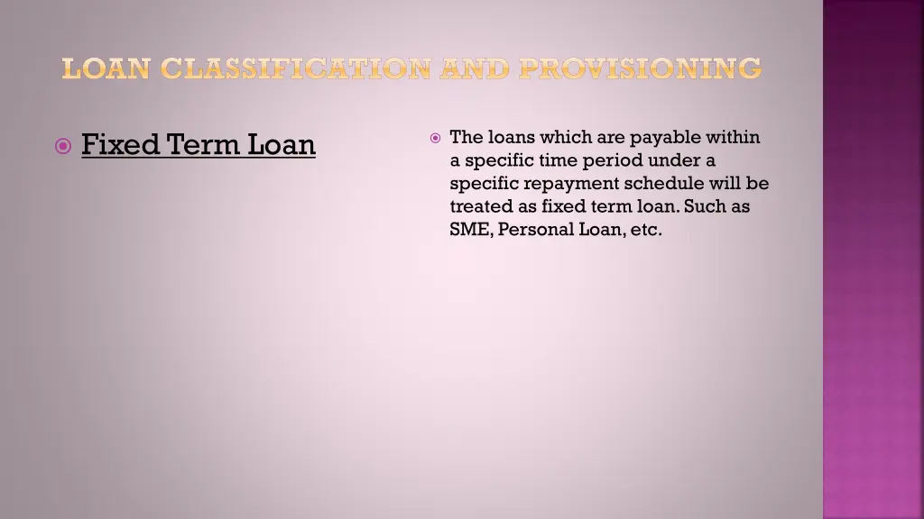 loan classification and provisioning 7