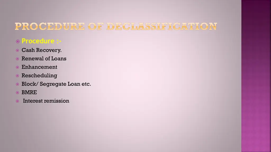procedure of declassification 1