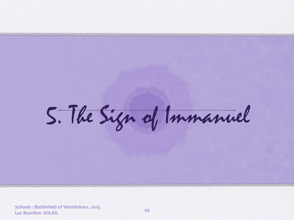 5 the sign of immanuel