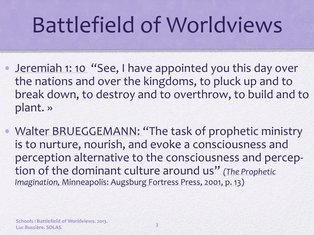 battlefield of worldviews