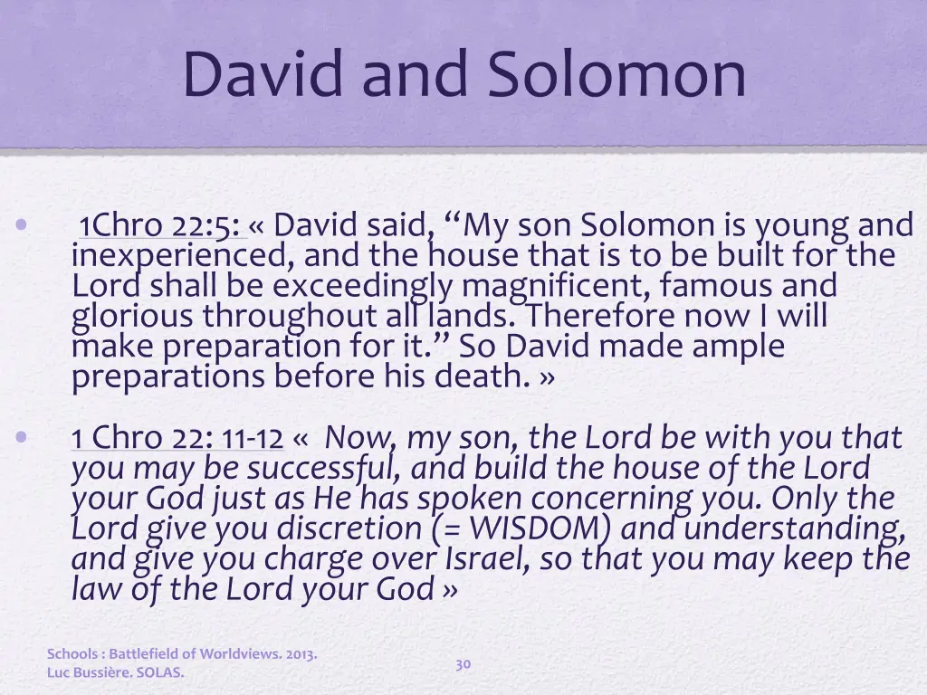 david and solomon