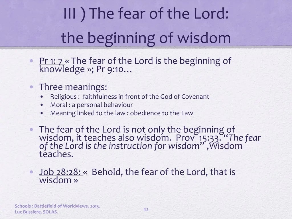 iii the fear of the lord