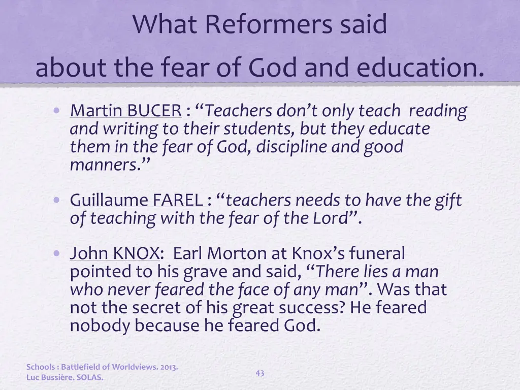 what reformers said