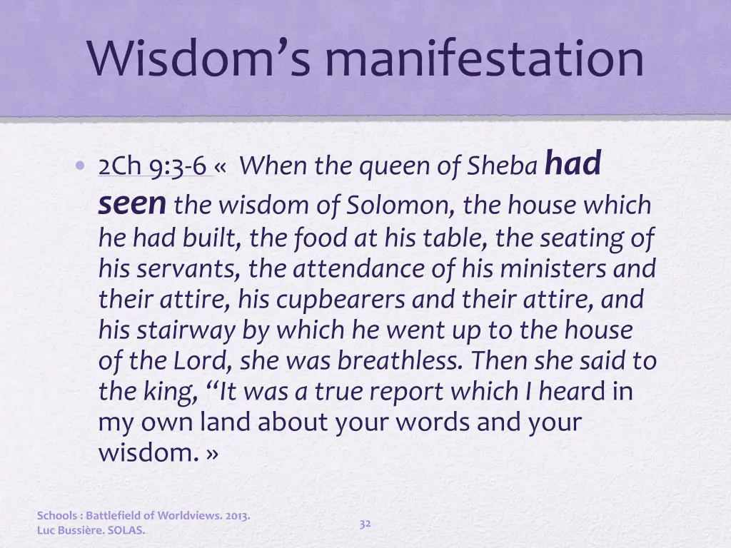 wisdom s manifestation
