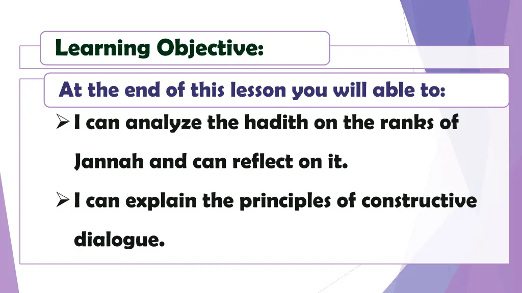 learning objective