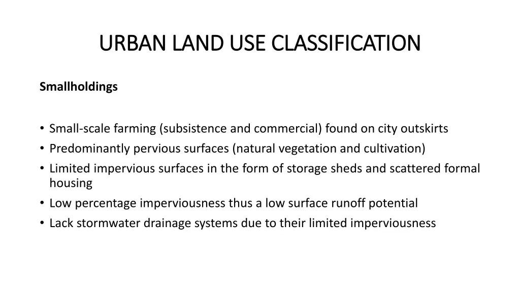 urban land use classification urban land 1