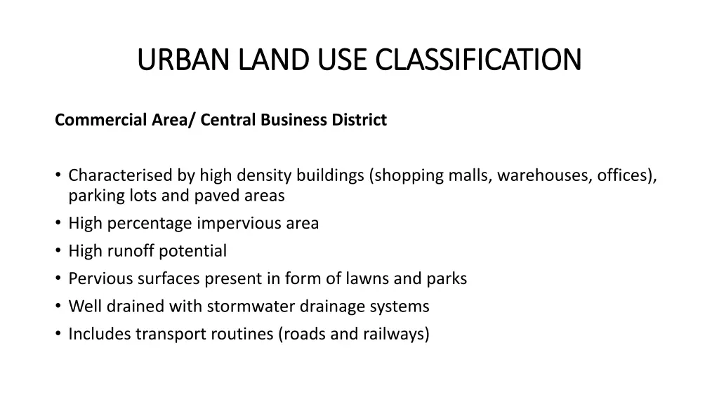 urban land use classification urban land 2