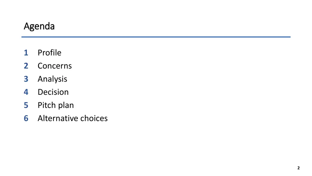 agenda agenda