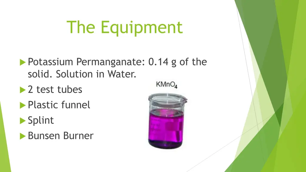 the equipment