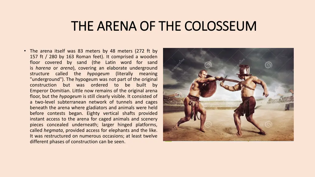 the arena of the colosseum the arena
