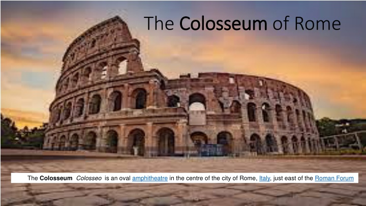 the colosseum colosseum of rome