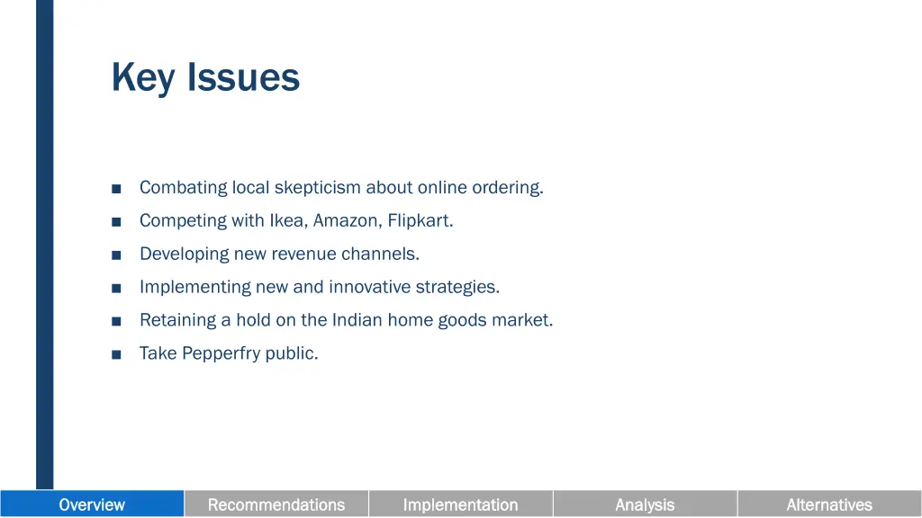 key issues