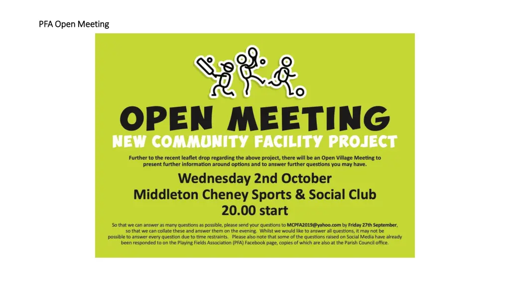 pfa open meeting pfa open meeting