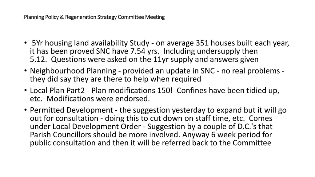 planning policy regeneration strategy committee