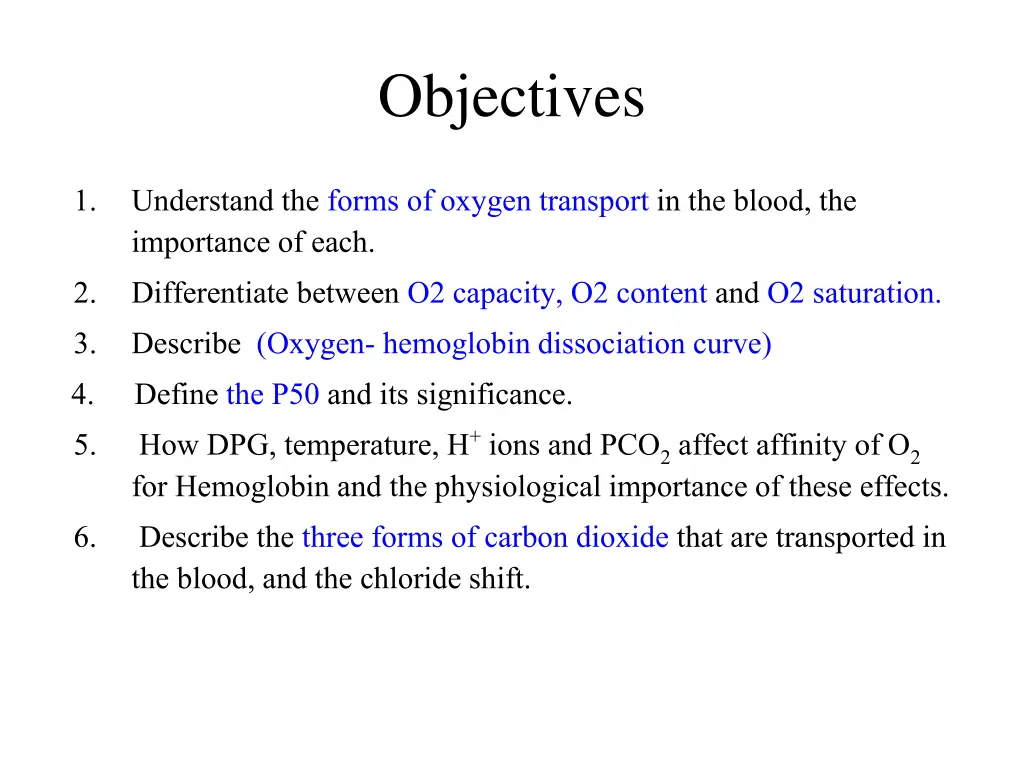 objectives