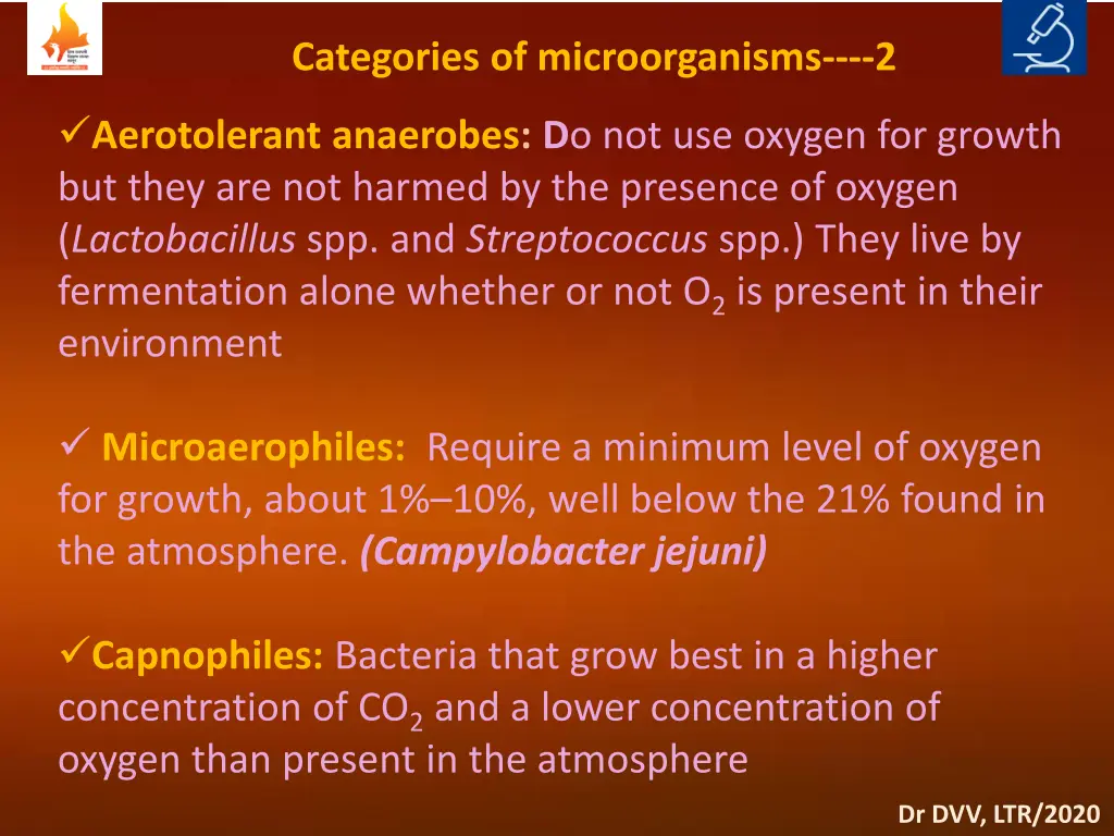 categories of microorganisms 2