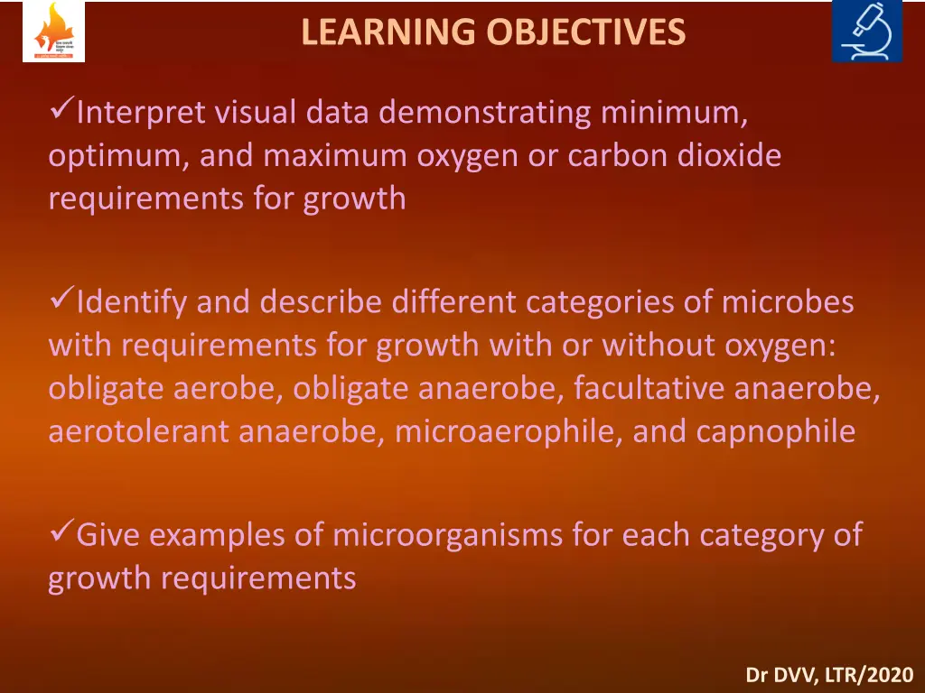 learning objectives