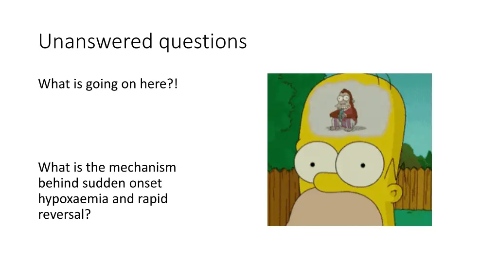 unanswered questions