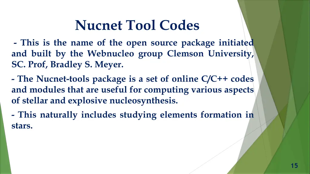nucnet tool codes this is the name of the open